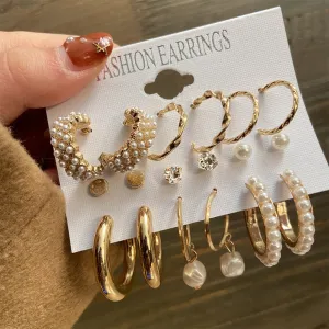 Wholesale Alloy Pearl Earring Set