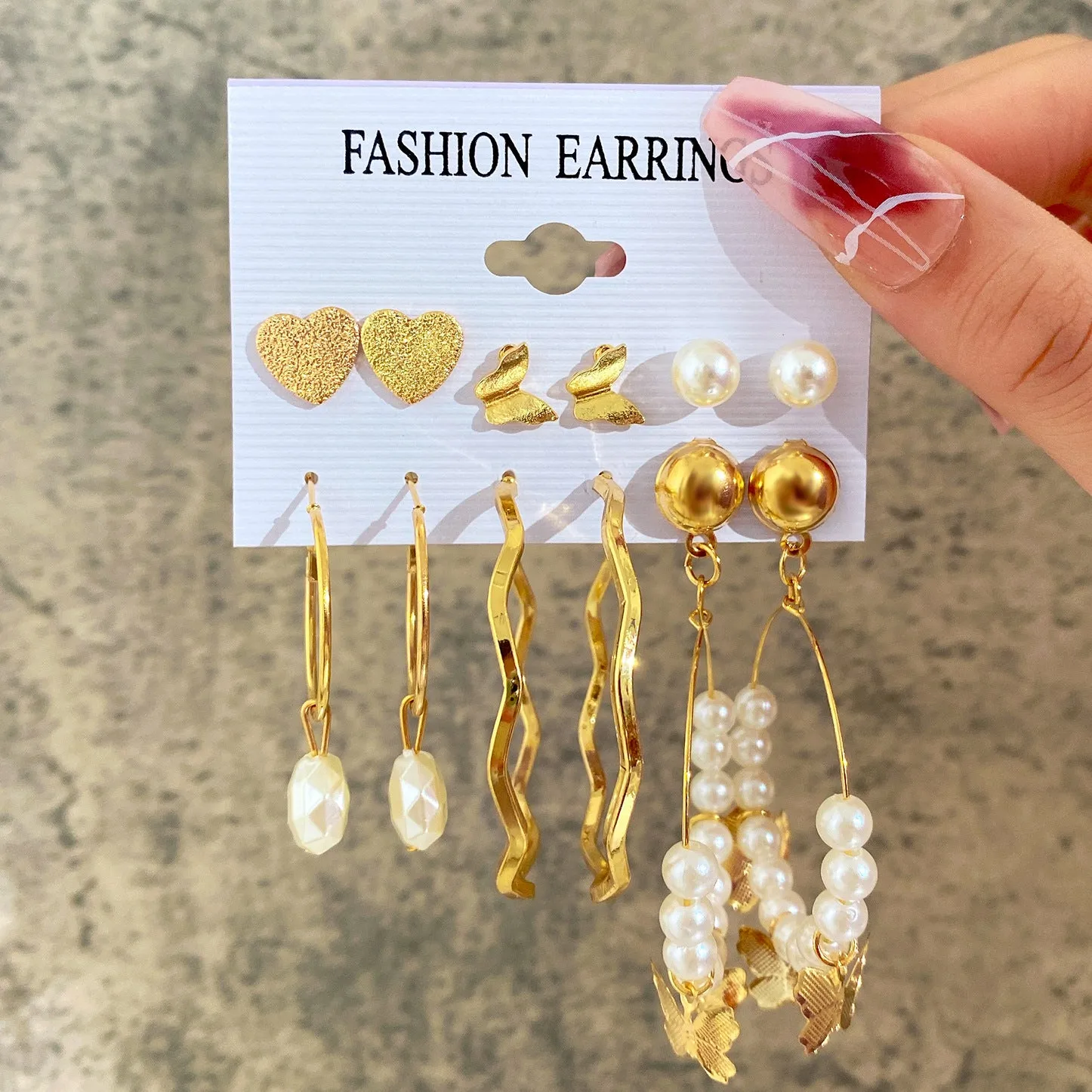 Wholesale Alloy Pearl Earring Set