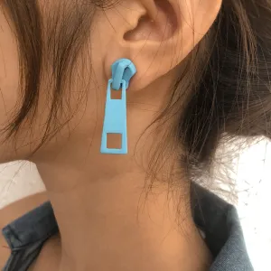 Wholesale Alloy Zipper Lock Earrings