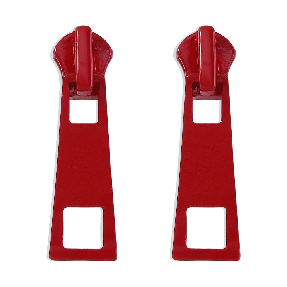 Wholesale Alloy Zipper Lock Earrings