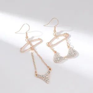 Wholesale Asymmetric Zirconia Bikini Fashion Jewelry Earrings