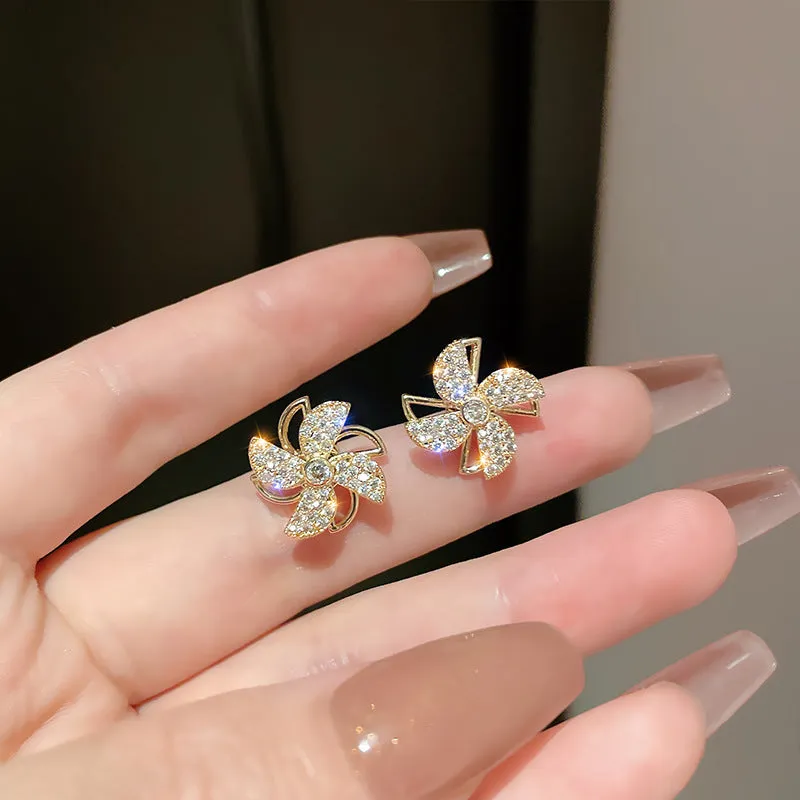 Wholesale Autumn and Winter High-end Bow Pearl Personality Fashion Temperament Pendant Earrings