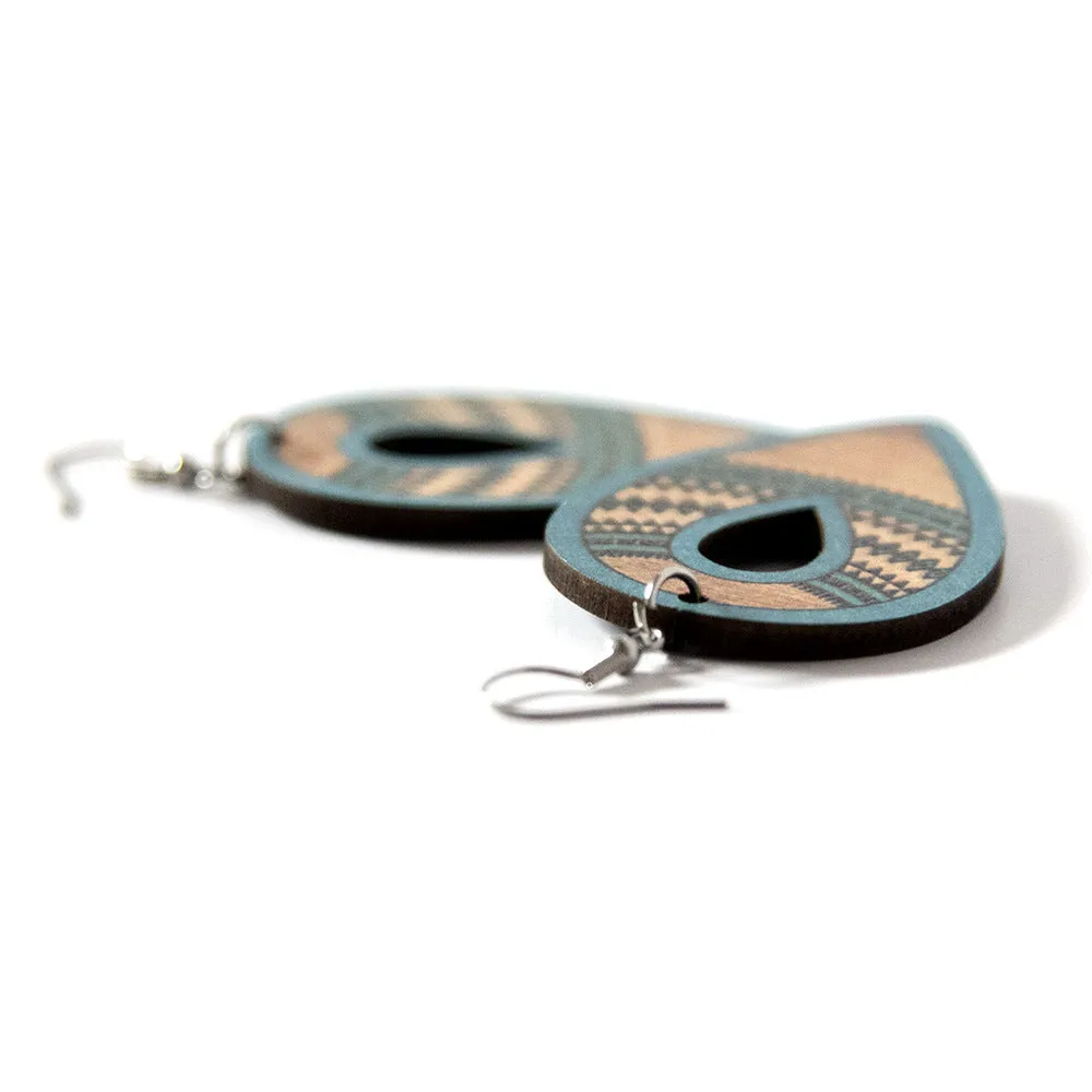 Wholesale Aztec Western Wind Wooden Earrings