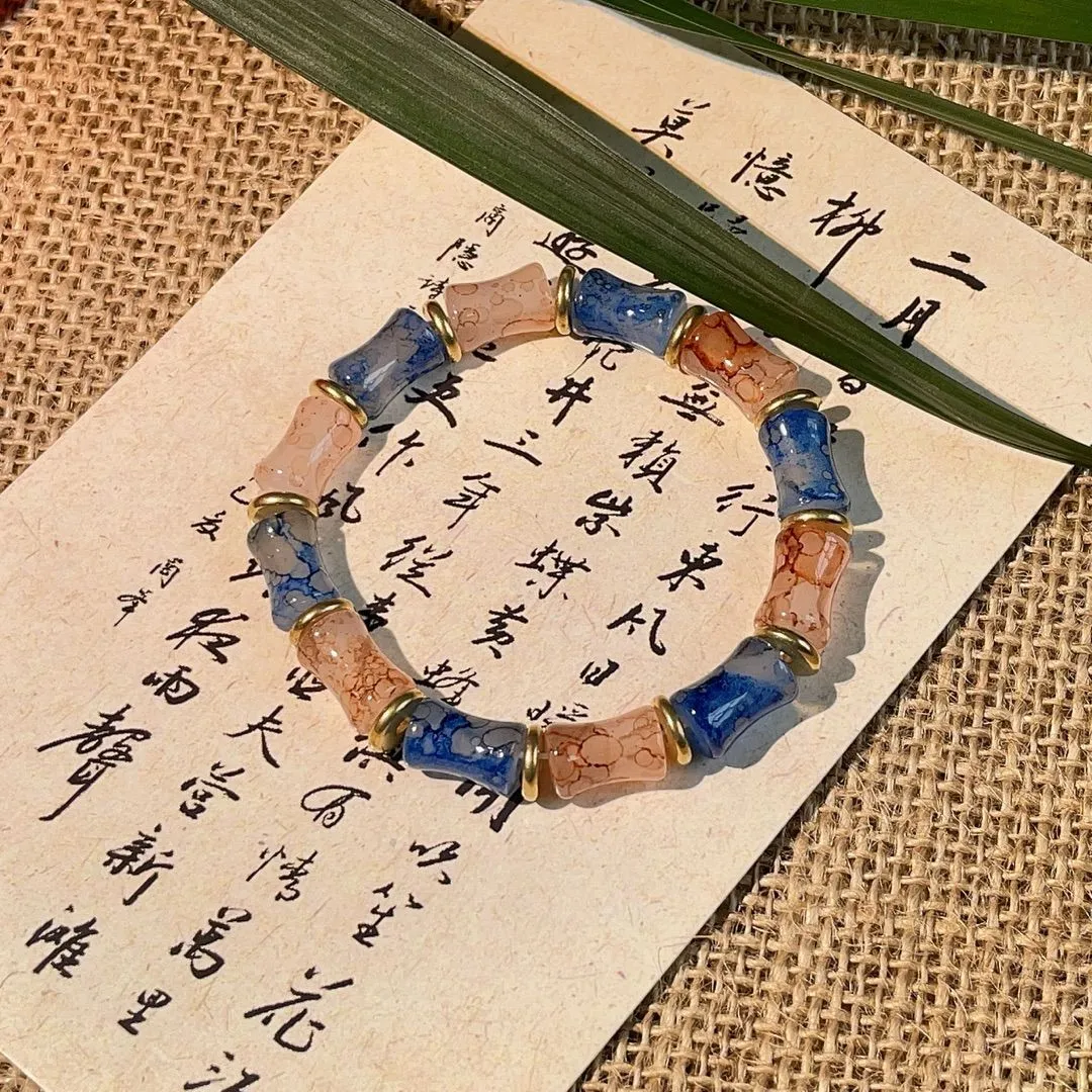 Wholesale Bamboo Crystal String Beads Bracelet