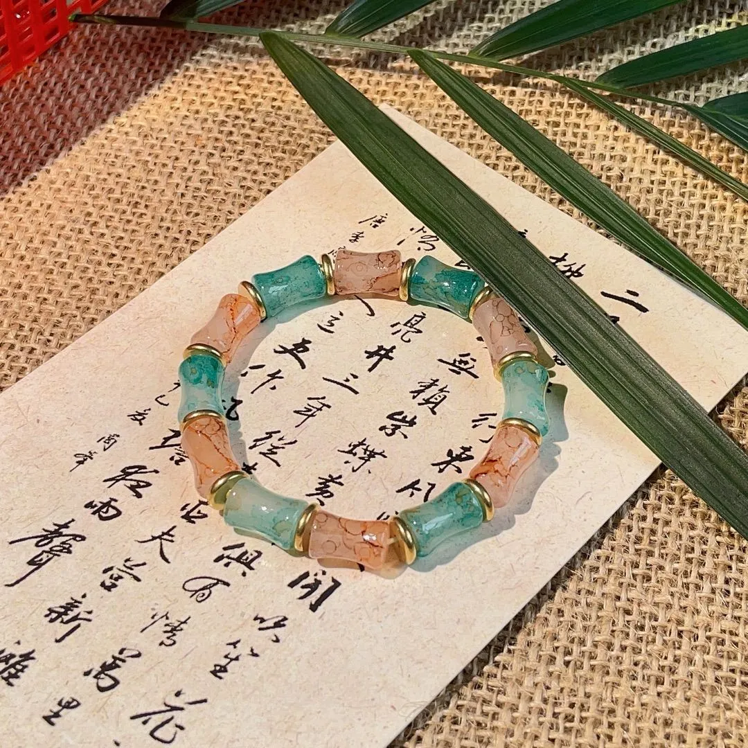 Wholesale Bamboo Crystal String Beads Bracelet