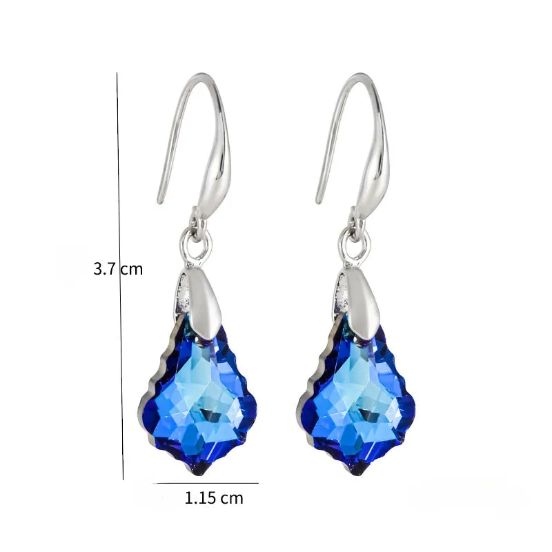 Wholesale Baroque Maple Leaf Earrings Crystal Jewelry