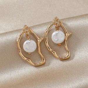 Wholesale Baroque Pearl Alloy Earrings