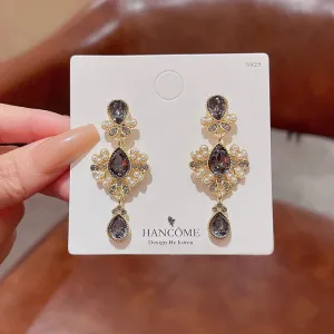 Wholesale Baroque Vintage Pearls Alloy Earrings