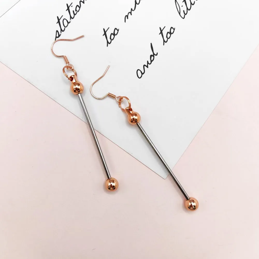 Wholesale Beadable Earrings DIY Short Beadable Bar