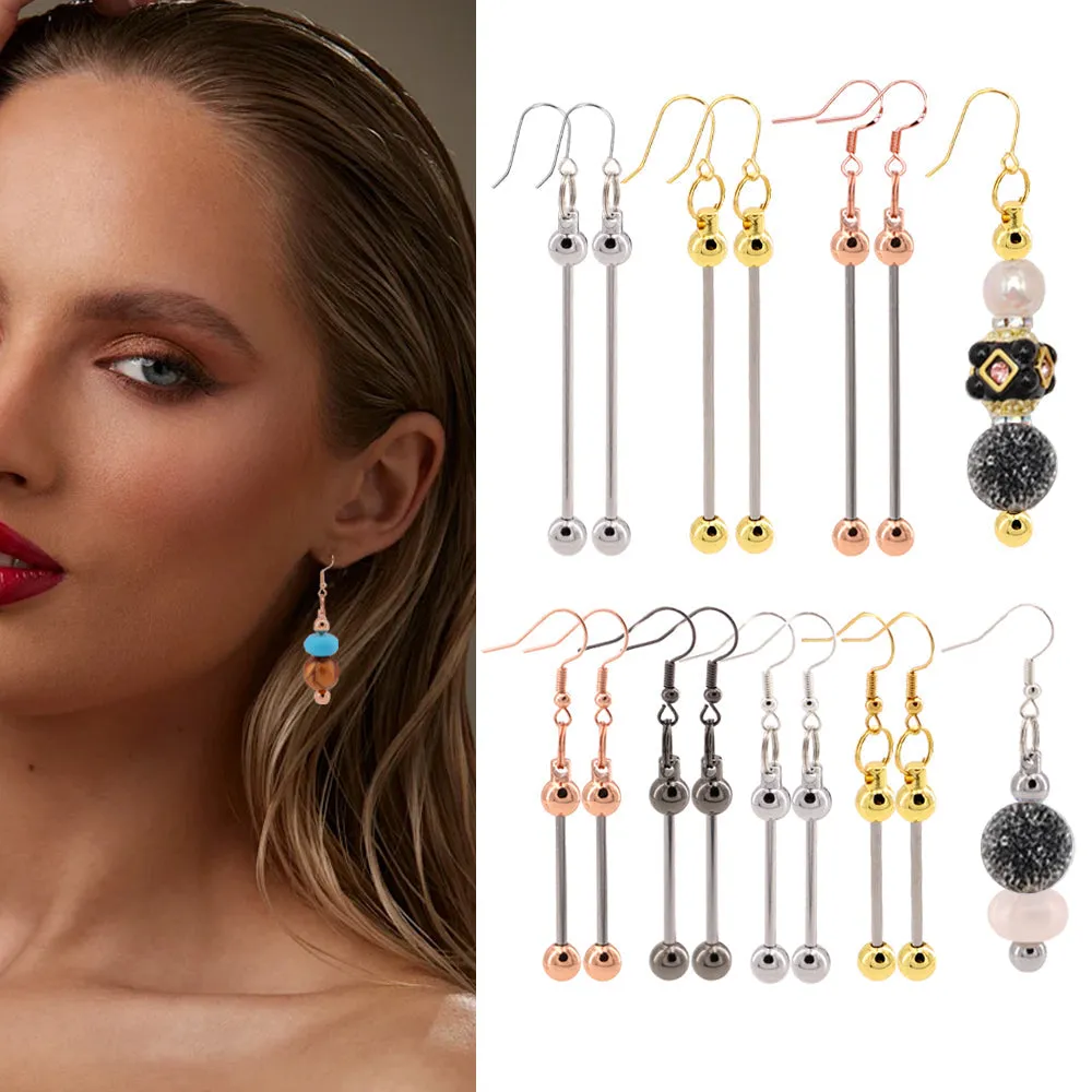 Wholesale Beadable Earrings DIY Short Beadable Bar