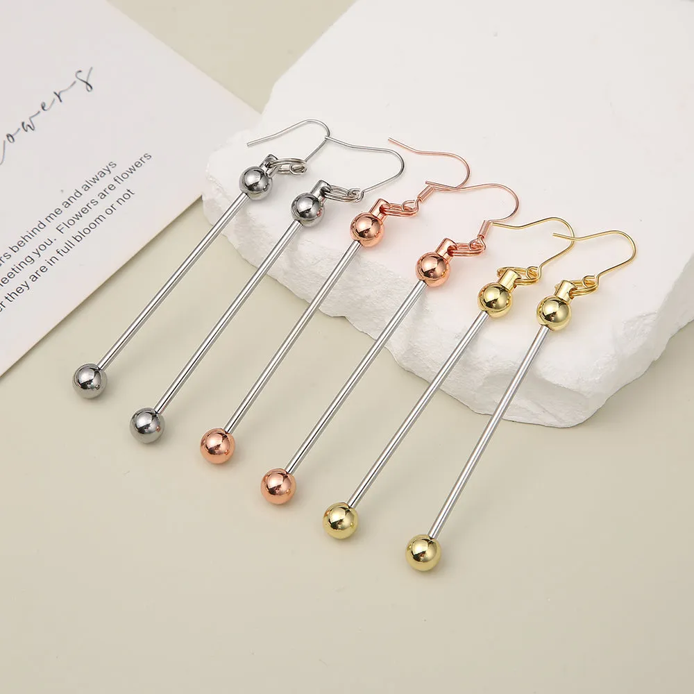Wholesale Beadable Earrings DIY Short Beadable Bar