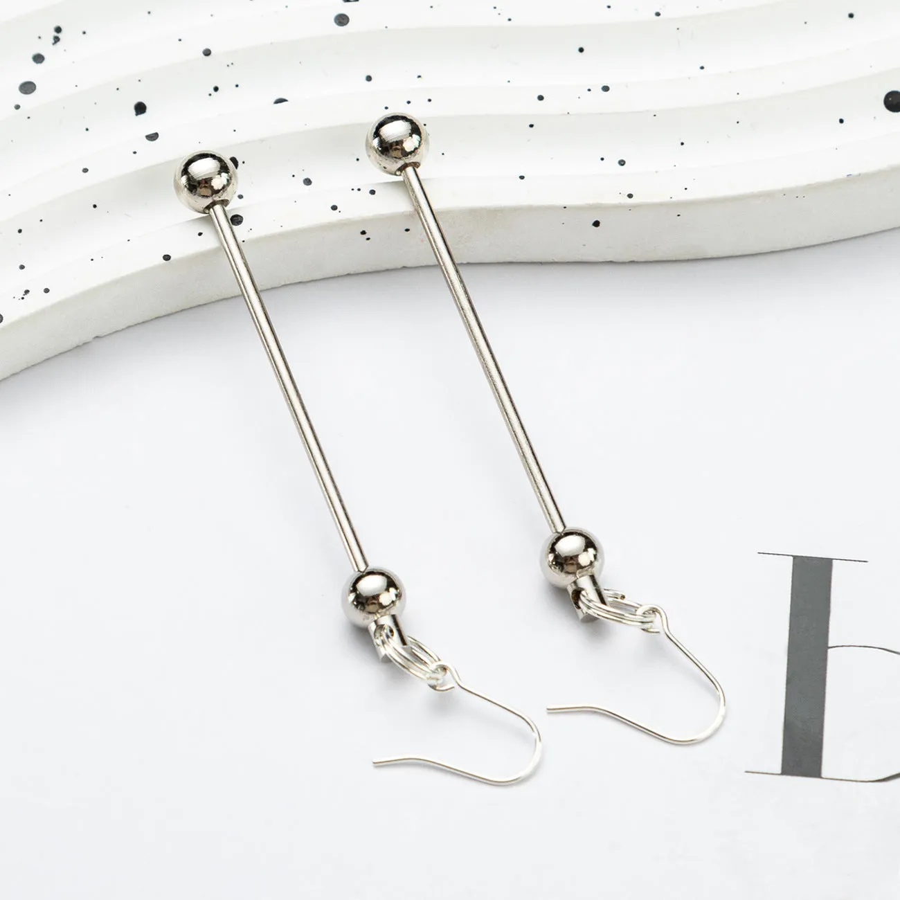 Wholesale Beadable Earrings Metal DIY Earrings