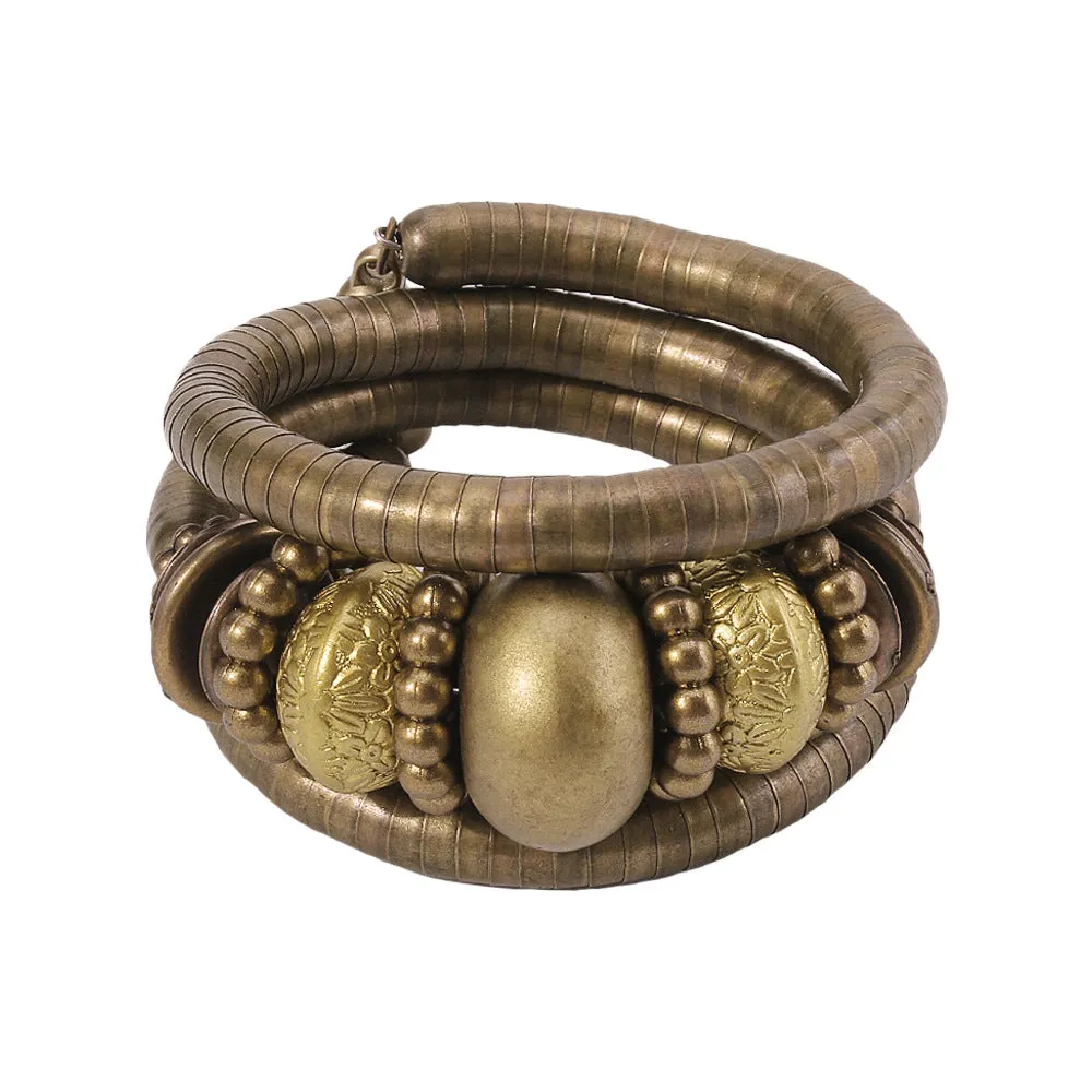 Wholesale Beaded Multilayer Snake Bone Shape Turquoise Bracelet
