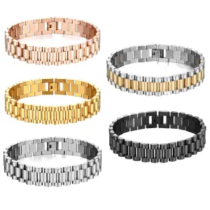 Wholesale Bending Bands 15mm Stainless Steel Men's Men's Merbers Bracelet
