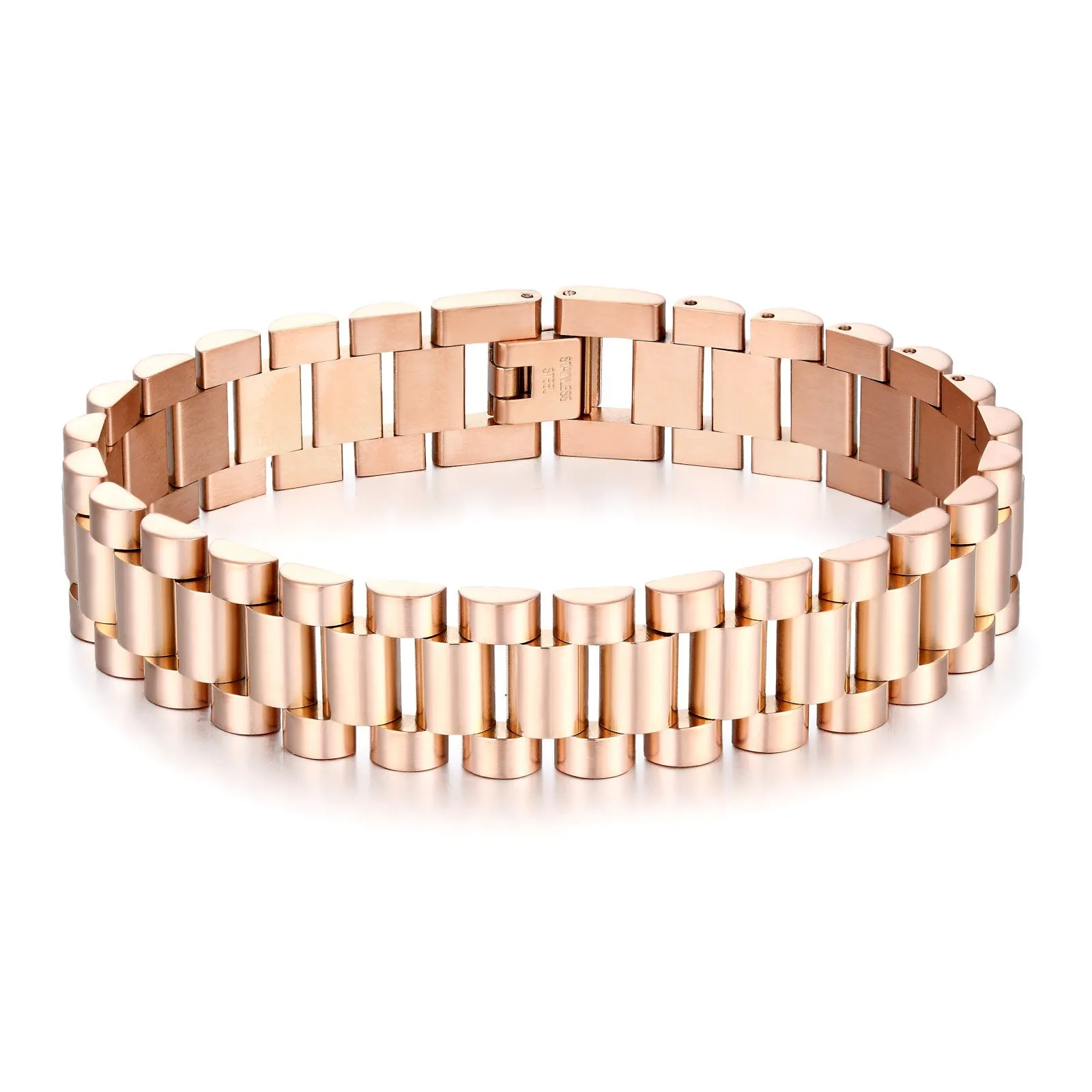 Wholesale Bending Bands 15mm Stainless Steel Men's Men's Merbers Bracelet