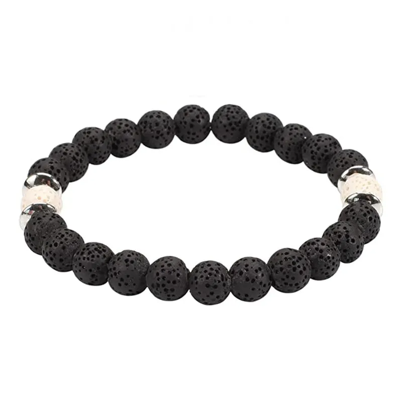 Wholesale Black Gallstone Color Frosted Bracelet