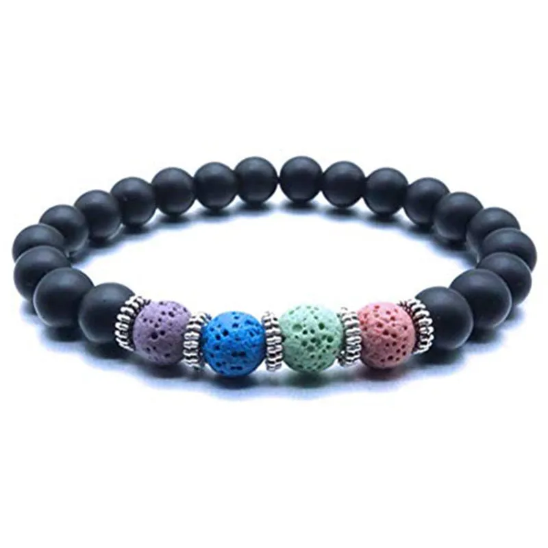 Wholesale Black Gallstone Color Frosted Bracelet