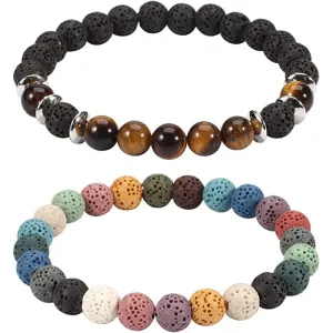 Wholesale Black Gallstone Color Frosted Bracelet