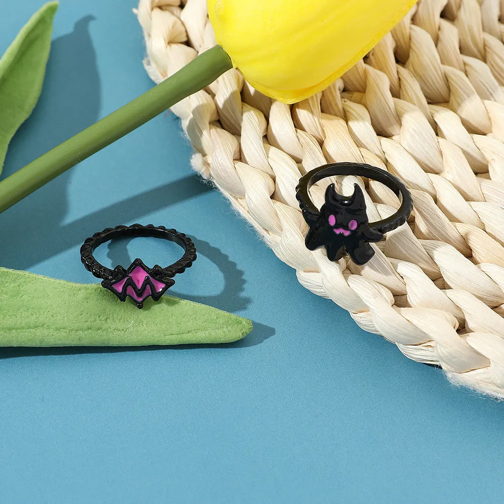 Wholesale Black Little Ghost Sweet Cool Asymmetrical Earrings