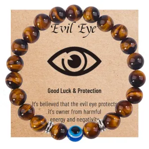 Wholesale Blue Devil's Eye Single Circle Tiger Eye Stone Bracelet