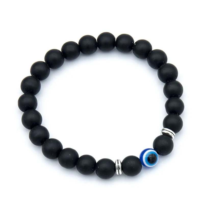 Wholesale Blue Devil's Eye Single Circle Tiger Eye Stone Bracelet