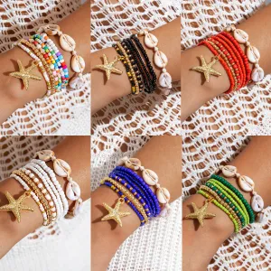 Wholesale Bohemian Beach Vacation Style Multicolor Beaded Bracelet