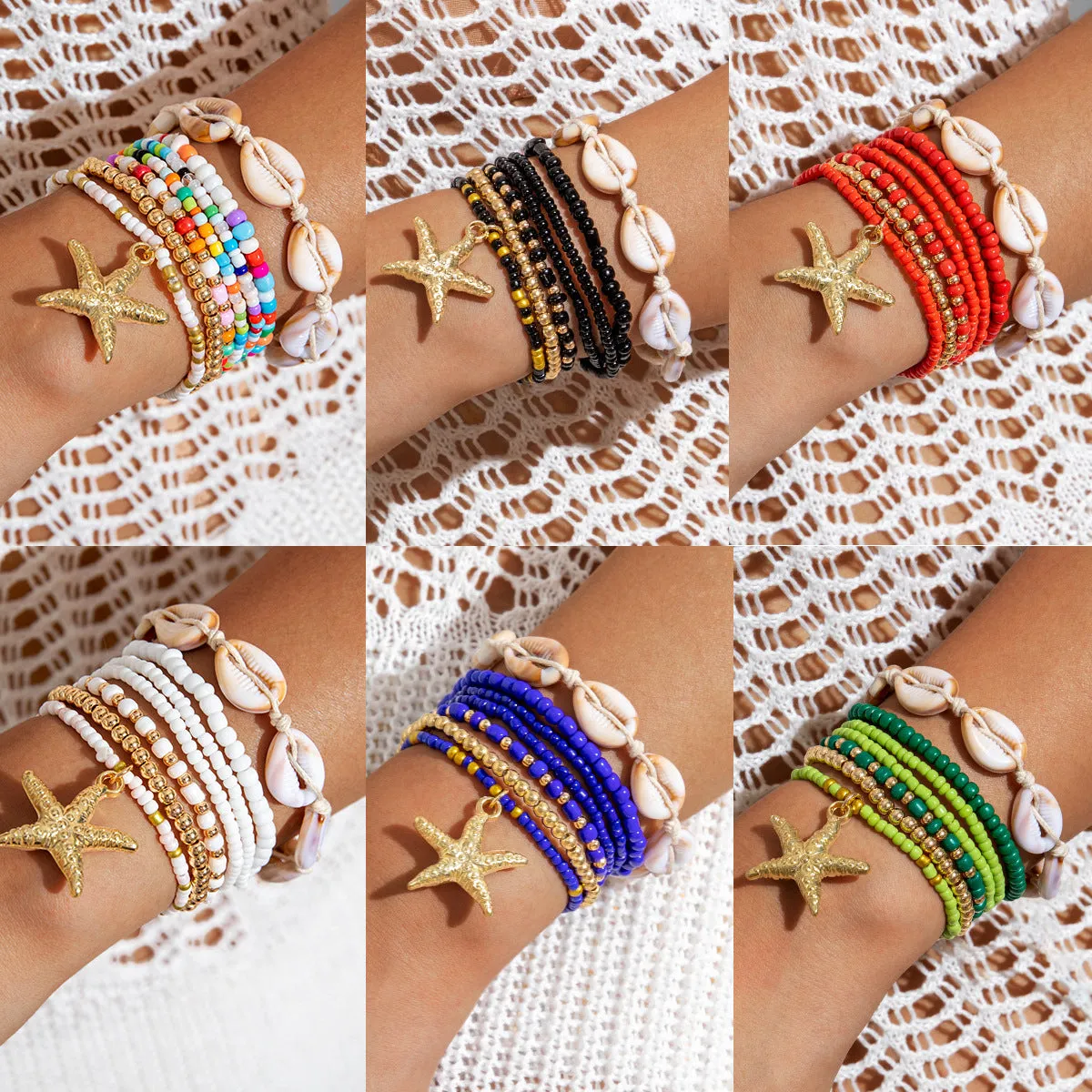 Wholesale Bohemian Beach Vacation Style Multicolor Beaded Bracelet