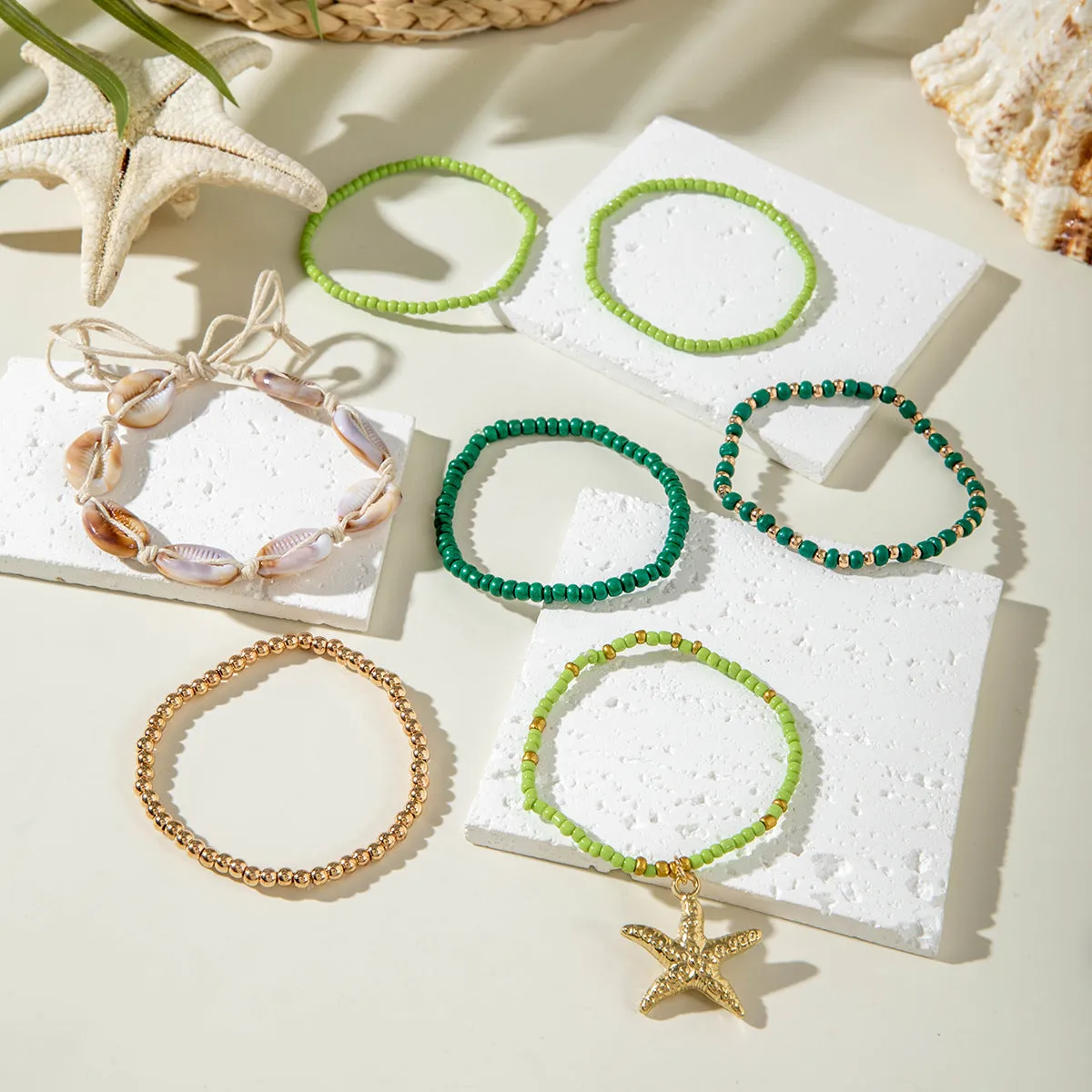 Wholesale Bohemian Beach Vacation Style Multicolor Beaded Bracelet