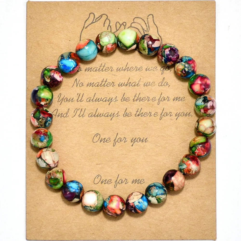 Wholesale bohemian beaded colorful emperor stone bracelet