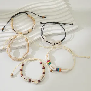 Wholesale Bohemian Braided Natural Shell Hand Knotted Bracelet