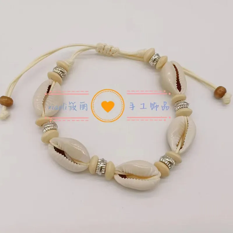 Wholesale Bohemian Braided Natural Shell Hand Knotted Bracelet