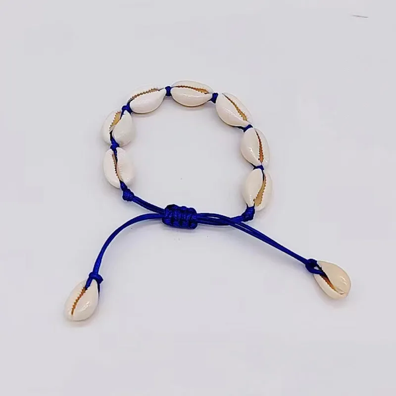 Wholesale Bohemian Colored Rope Braided Natural Shell Bracelets