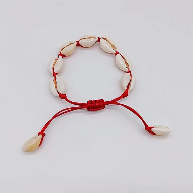 Wholesale Bohemian Colored Rope Braided Natural Shell Bracelets