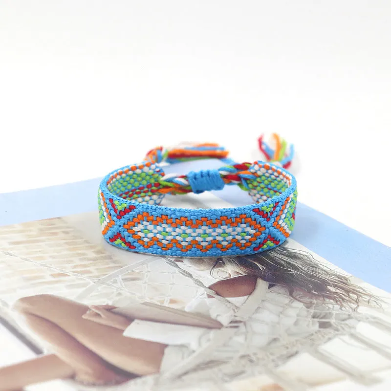 Wholesale Bohemian Colored Woven Polyester Bracelet