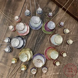 Wholesale Bohemian Colorful Hoop Hollow Dangle Earrings Set Necklaces