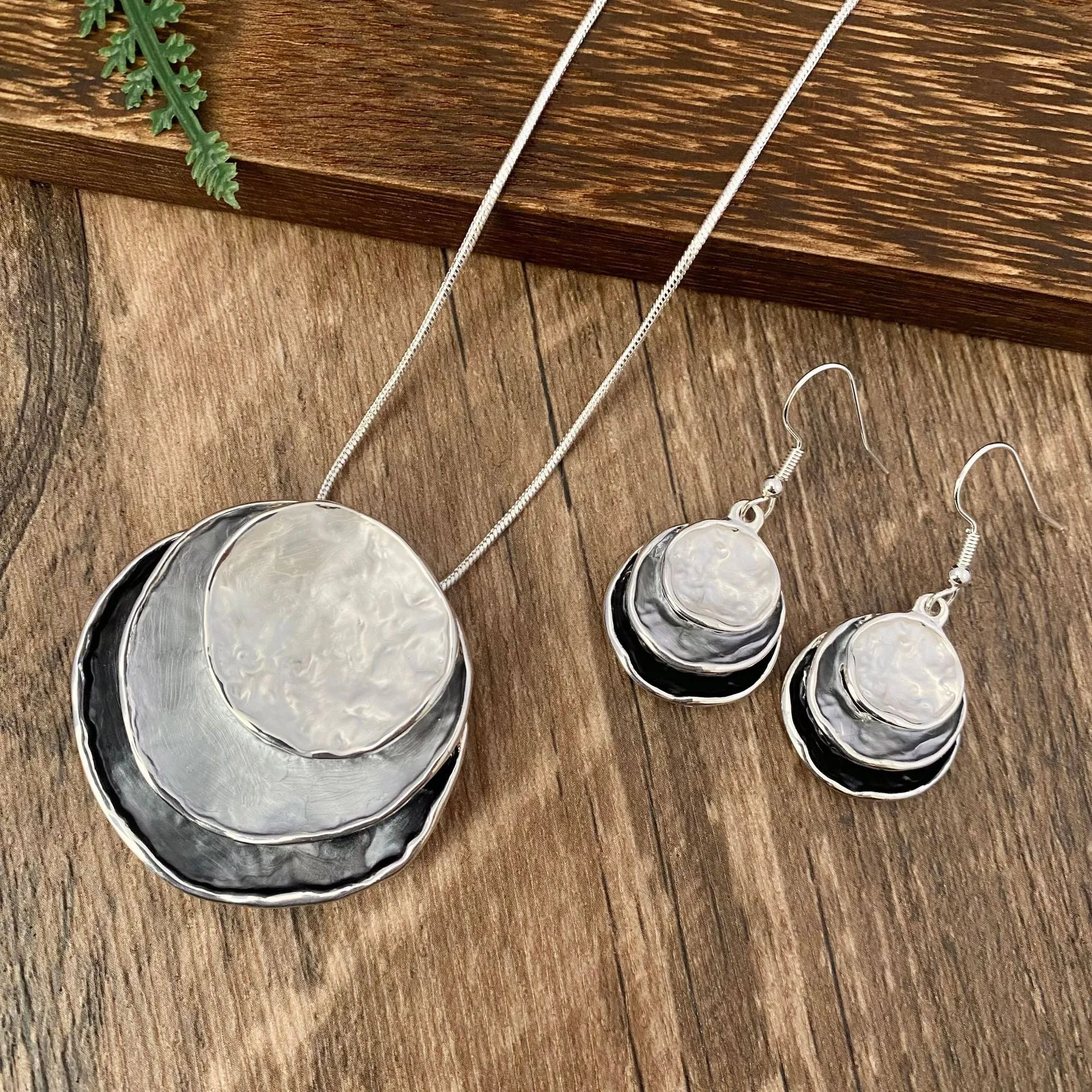 Wholesale Bohemian Colorful Hoop Hollow Dangle Earrings Set Necklaces