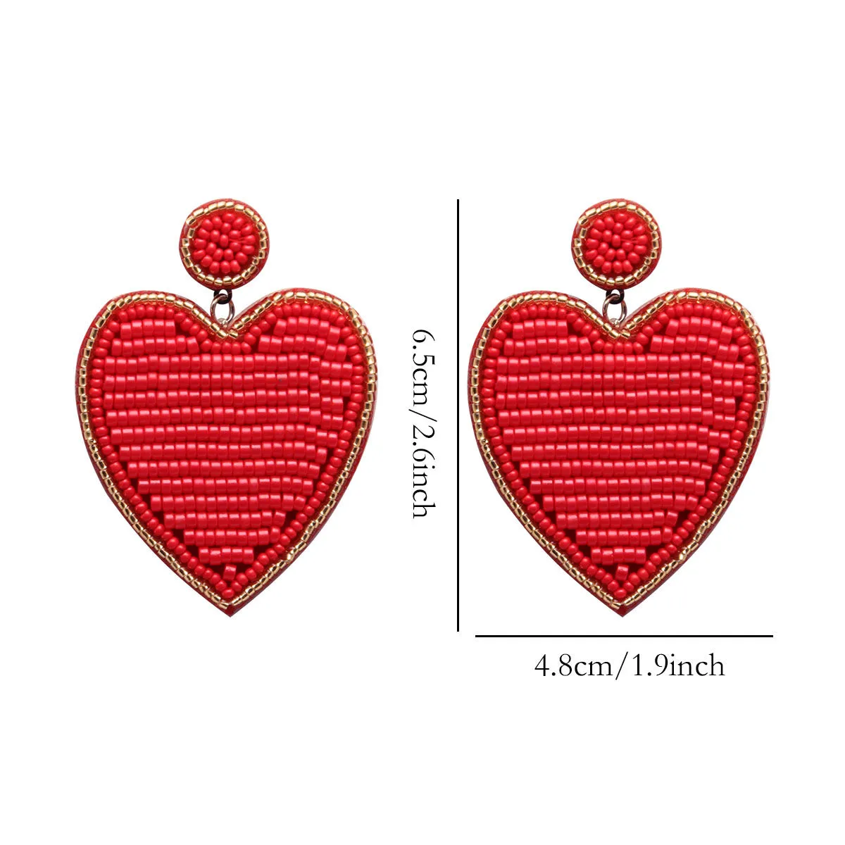 Wholesale Bohemian Creative Heart-shaped Earrings