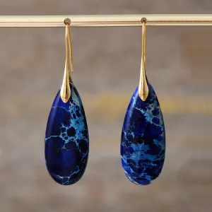 Wholesale Bohemian Emperor Stone Droplet Pendant Earrings