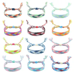 Wholesale Bohemian Ethnic Style Cotton and Linen Braided Bracelets