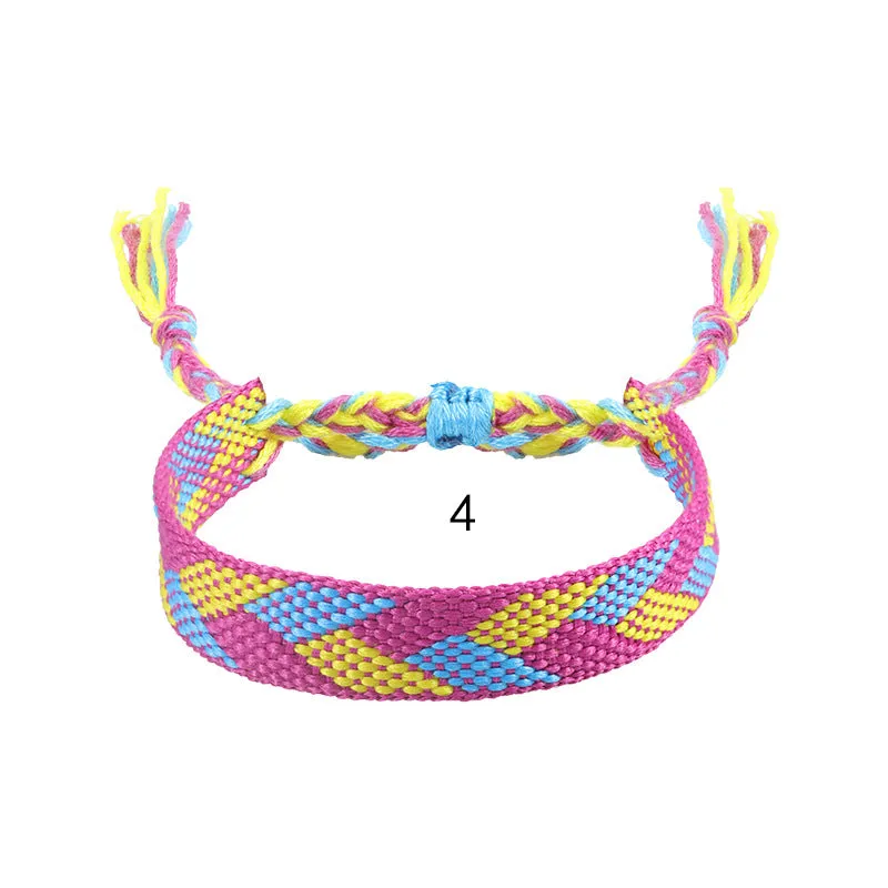 Wholesale Bohemian Ethnic Style Cotton and Linen Braided Bracelets