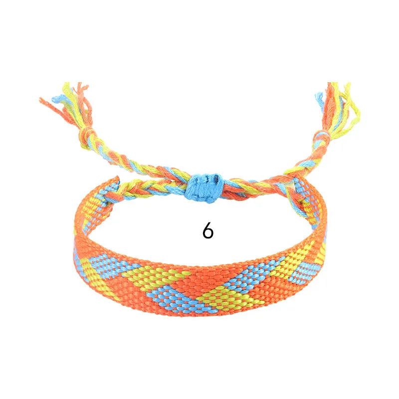 Wholesale Bohemian Ethnic Style Cotton and Linen Braided Bracelets