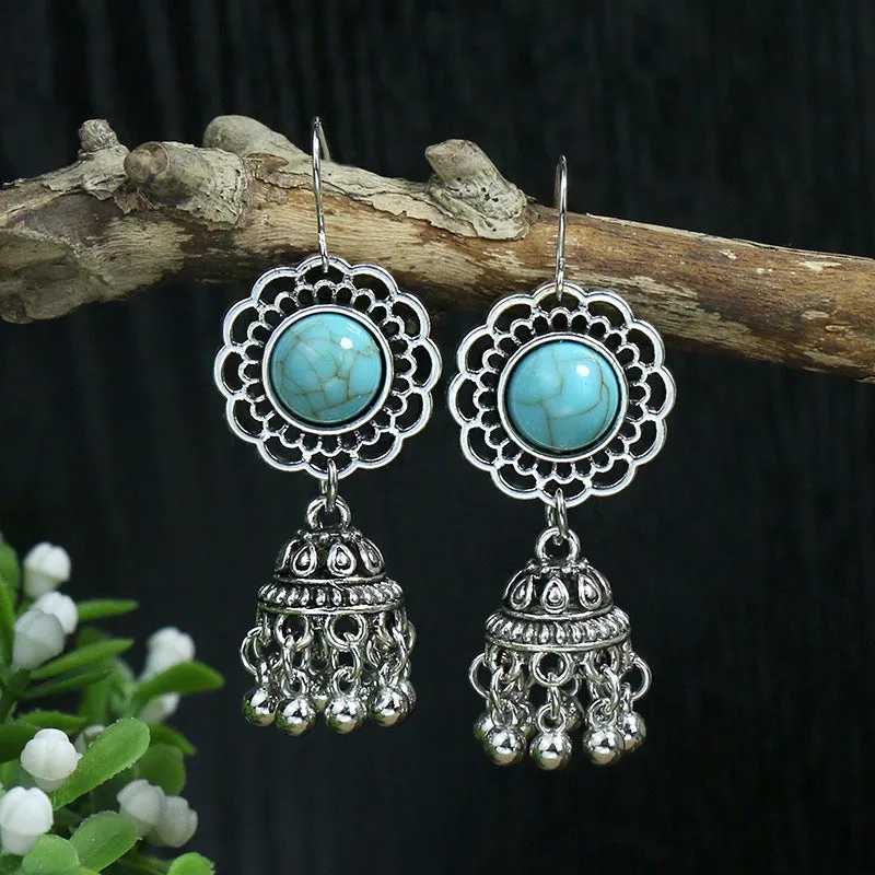 Wholesale Bohemian Fashion Teardrop Shape Vintage Long Earrings