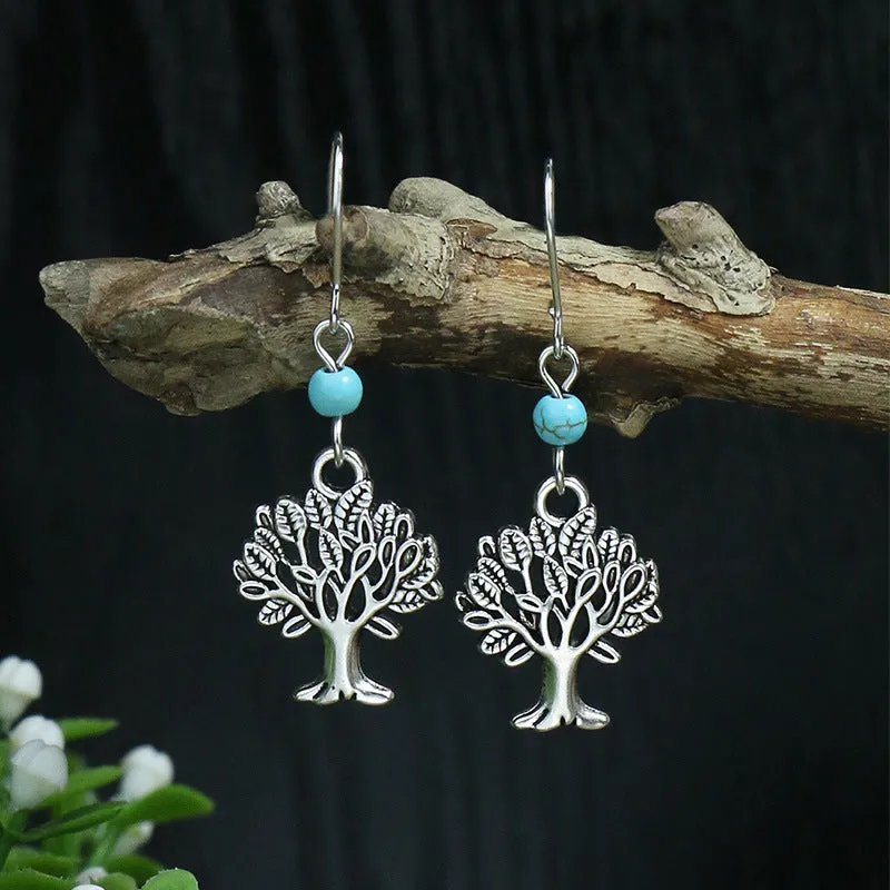 Wholesale Bohemian Fashion Teardrop Shape Vintage Long Earrings
