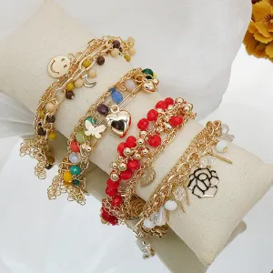 Wholesale Bohemian Flowers and Leaves Resin Bracelet