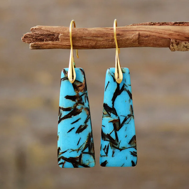 Wholesale Bohemian Geometric Pendants Copper Earrings