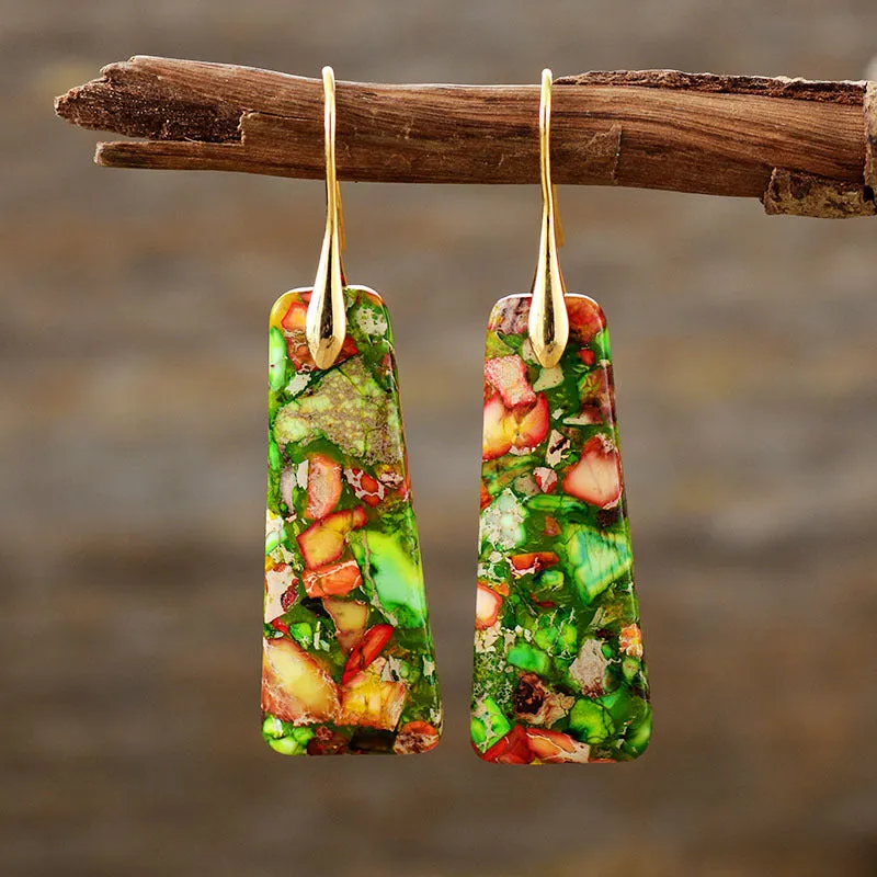 Wholesale Bohemian Geometric Pendants Copper Earrings