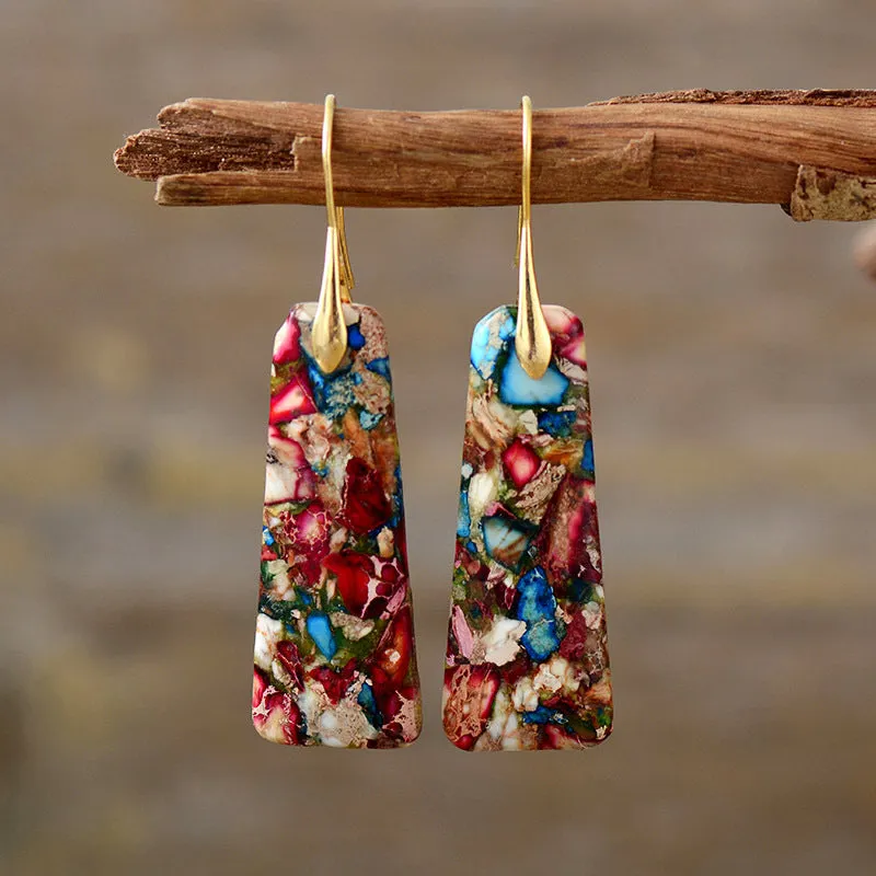 Wholesale Bohemian Geometric Pendants Copper Earrings