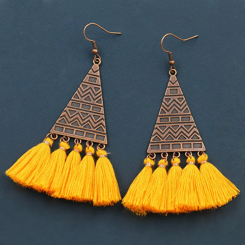 Wholesale Bohemian Long Vintage Tassel Earrings