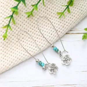 Wholesale Bohemian Metal Turquoise Drop Earrings