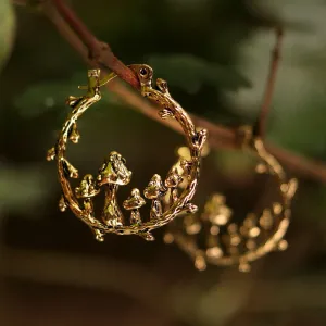 Wholesale Bohemian Mushroom Alloy Earrings